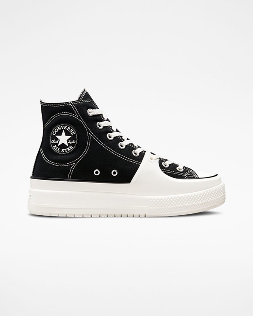 Men\'s Converse Chuck Taylor All Star Construct High Top Shoes Black / White | AU 34E65A